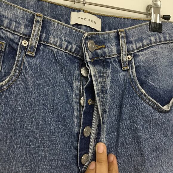 PACSUN Stretch Dad Cotton Button Fly Jeans Sz 29 - Picture 2 of 9